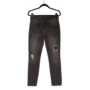 KUT FROM THE KLOTH Faded Gray Wash Distressed Catherine Boyfriend X-Small Jeans